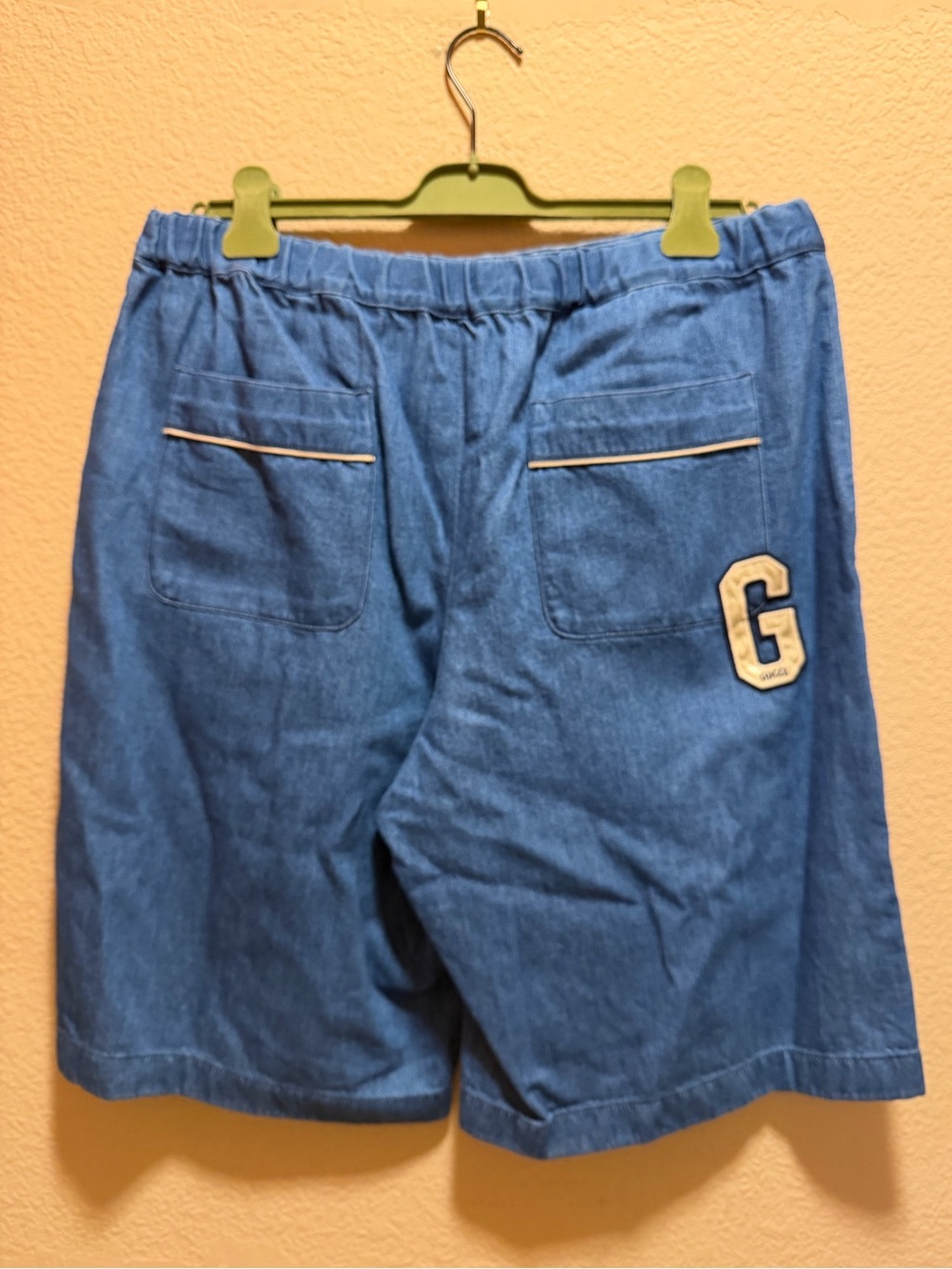 New Authentic Gucci G Logo Denim Shorts Size IT 52 / US L 34 - 38 Waist
